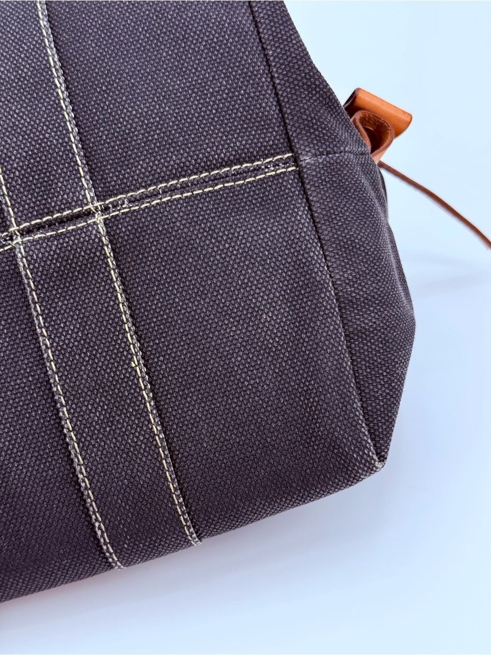 VTG Dooney & Bourke Black Canvas Leather Trim Satchel Bag | Classic Shoulder - Picture 12 of 16